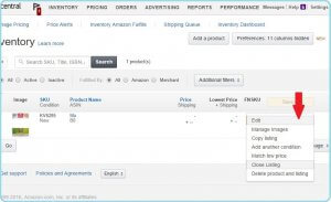 Editing Amazon listings