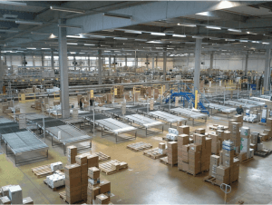 boxes in warehouse