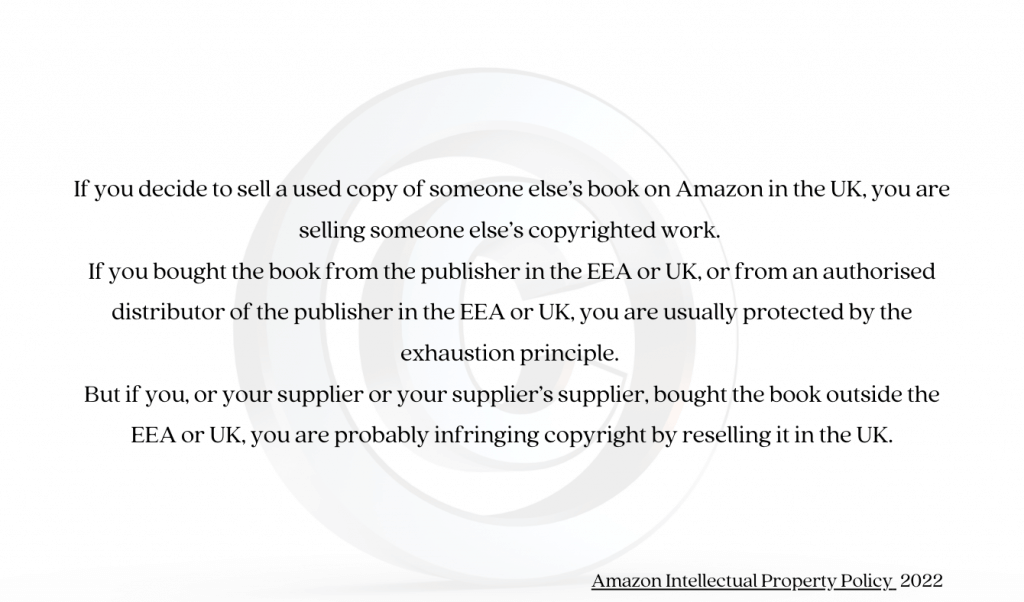 image: excerpt from Amazon Intellectual Property Policy