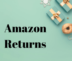 Image: "Amazon Returns" over holiday background