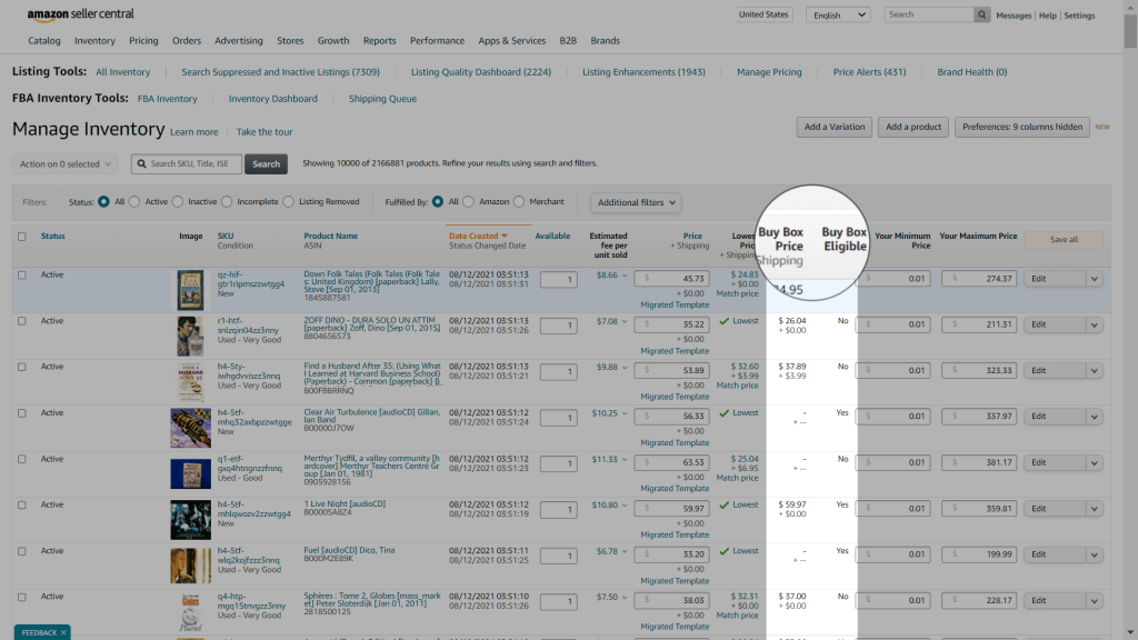 Image: Buy Box Columns