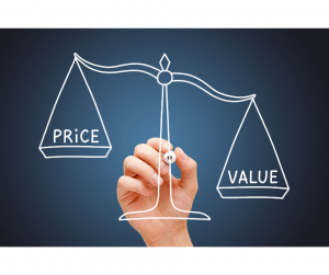 Image: balancing price and value graphic