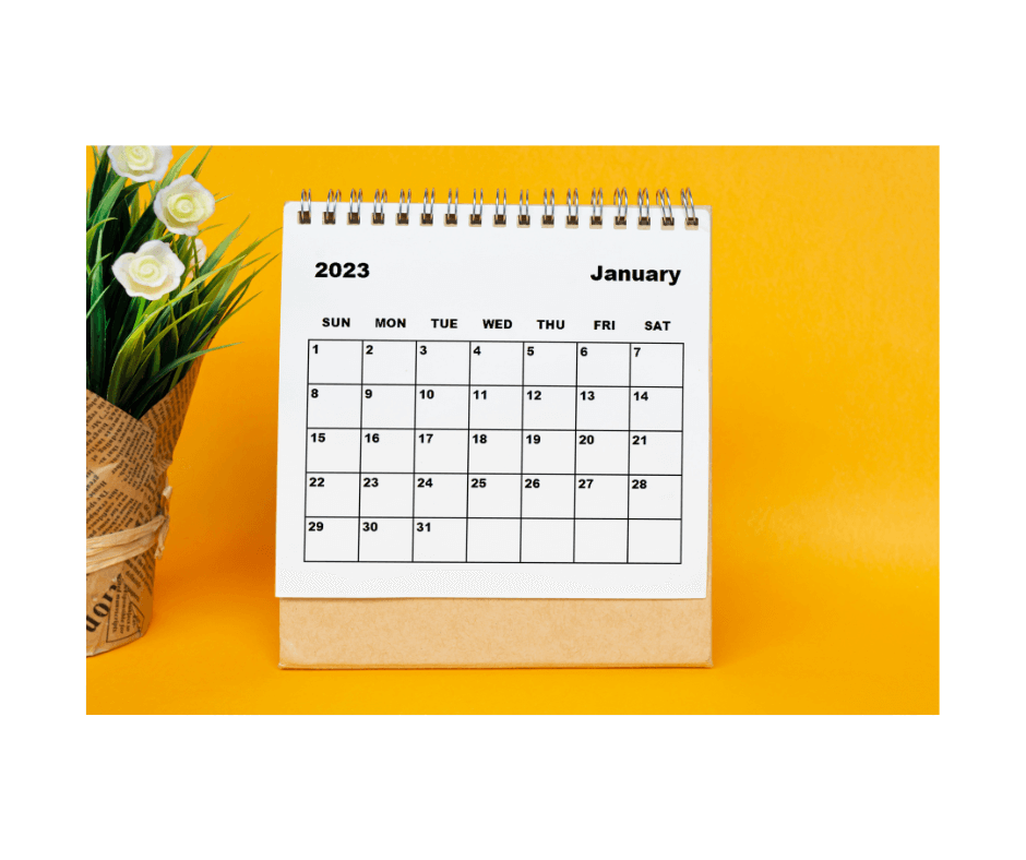 Image: January 2023 Calendar