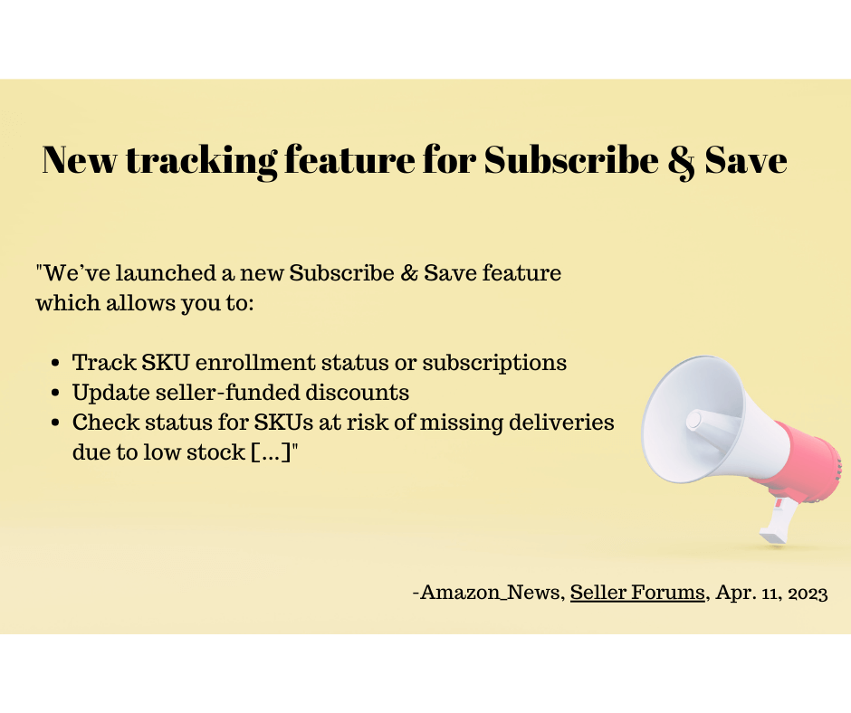 Image: New tracking feature for Subscribe & Save