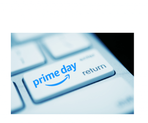Amazon Prime Day Prep 2024 button on a keyboard with the Amazon logo