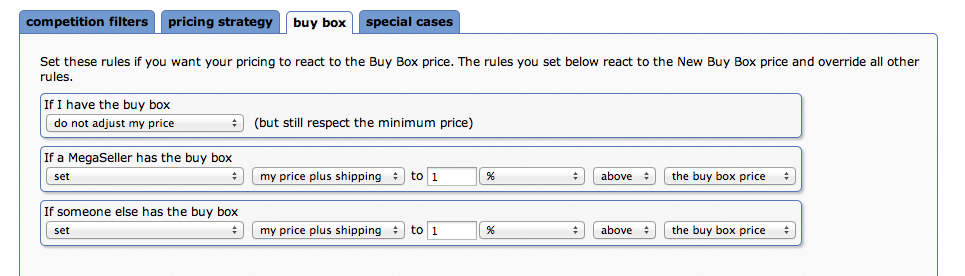 Buy Box rules