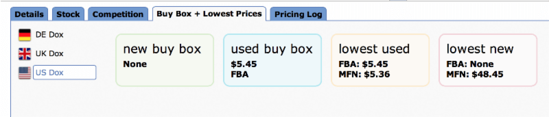 Buy Box and Lowest Prices!
