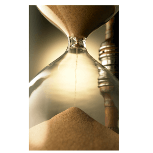 Sand flow through an hourglass