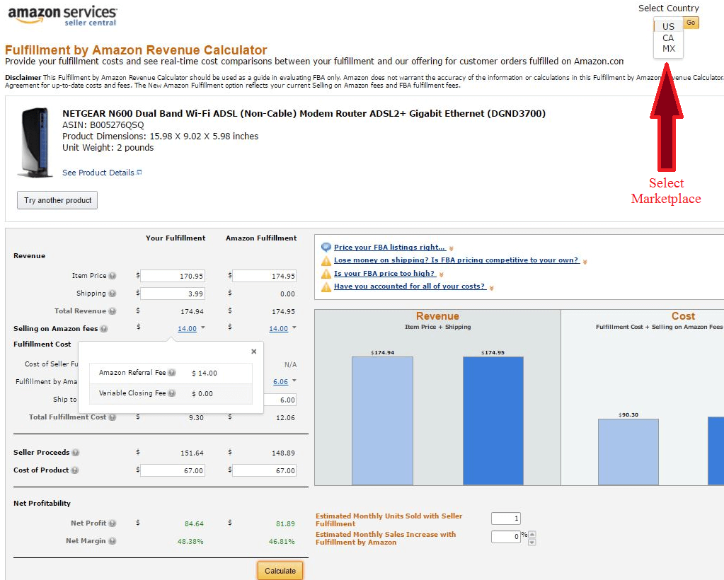 Amazon Revenue Calculator