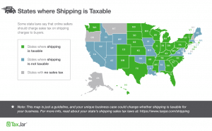 Shipping taxability map
