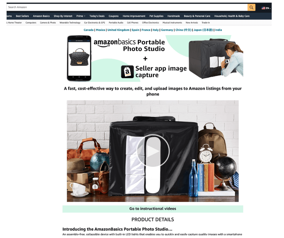 image: amazon portable photo studio