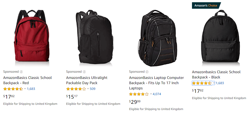 amazon choice backpack