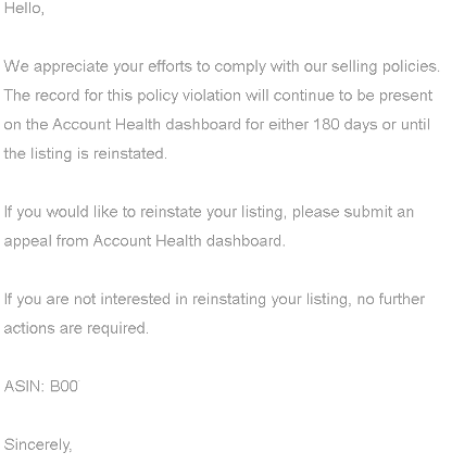 Image: Performance Notification