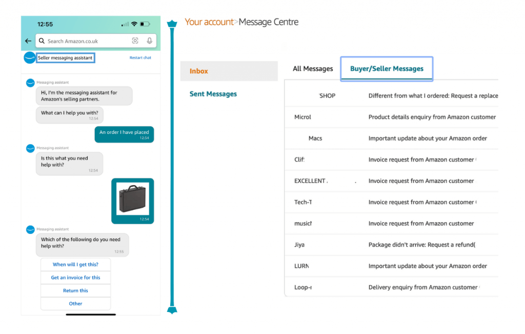Image: Buyer-Seller messaging screenshot