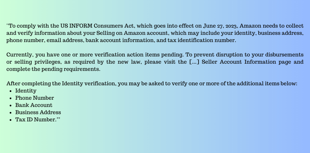 Image: Seller forums INFORM act