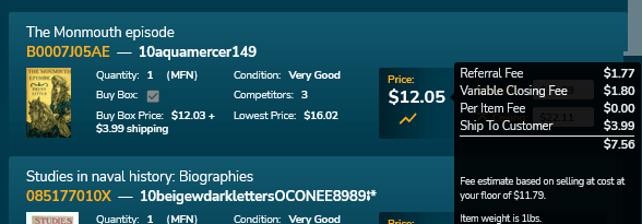 Image: BuyBoxBuddy fees calculator